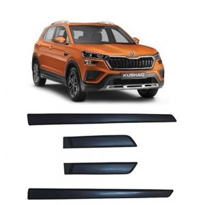 Side Door Beading Door Protector Accessories for Kushaq Black